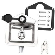 T-Handle Truck Tool Box Latch Replacement kit 304 1PC Silver(4.9" L x 4.8" W)