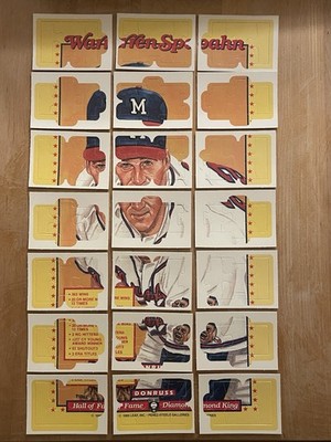 1989 Donruss Warren Spahn Puzzle 63 Teile Set - Milwaukee Braves
