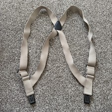 Duluth Trading Co Suspenders Side Clip Adjustable Stretch Tan 1.5" USA Made