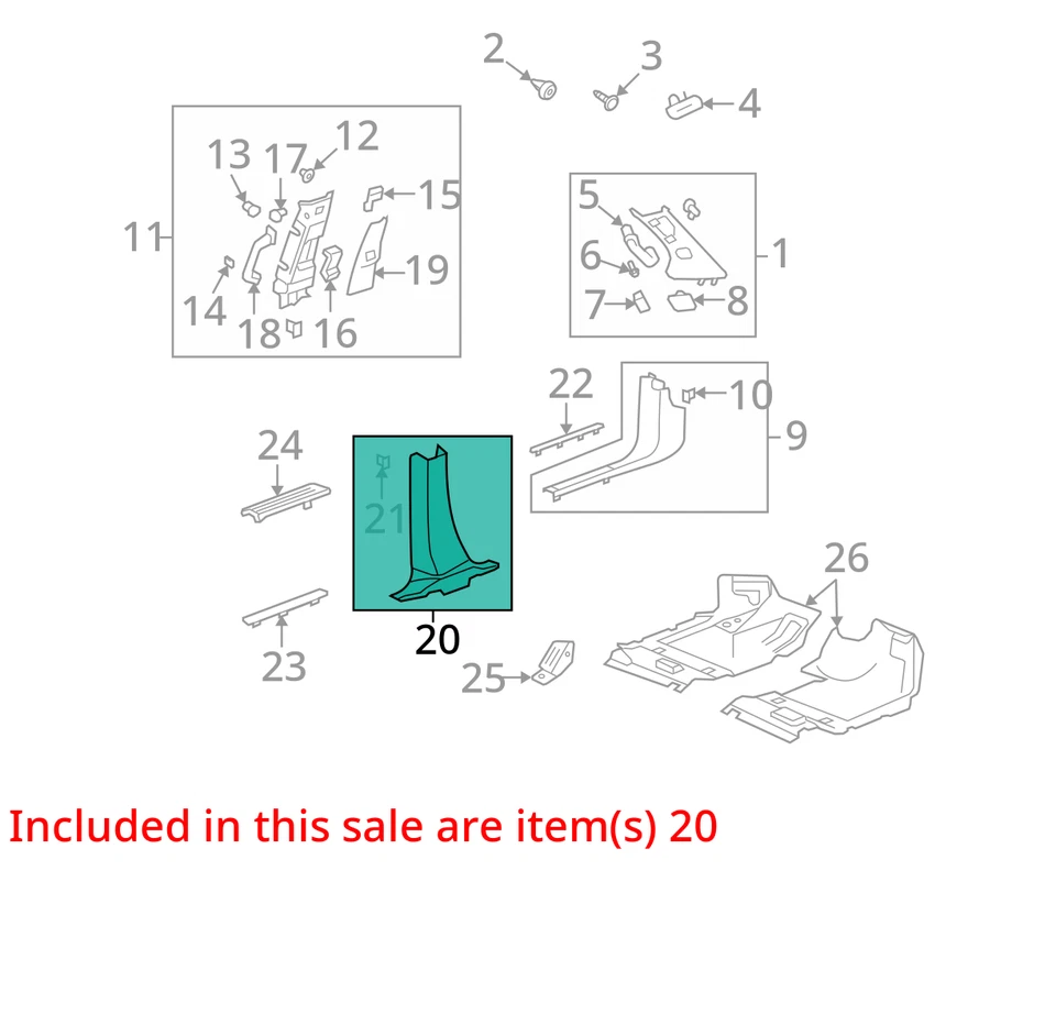 ПОДХОДИТ ДЛЯ 2007-2009 SATURN OUTLOOK ПАНЕЛЬ ASM C/PLR LWR TR LT 15803099 - НОВЫЙ OEM - Изображение 2 из 3
