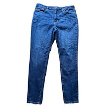 A.N.A. A New Approach High Rise Curvy Skinny Denim Blue Jeans Pants Women's 16