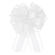 8pcs 6 Inch Large Big Pull Bow Gift Wrapping Ribbon for Presents, White