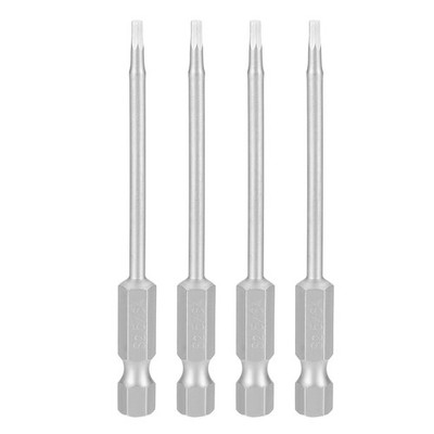 4pcs 5/64'' SAE Hex Head Wrench Drill Bit 75mm Length Magnetic Bits, Gray