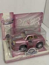 Hope Pink Chevron Breast Cancer Awareness 2003 Collectible Toy Car New in Box