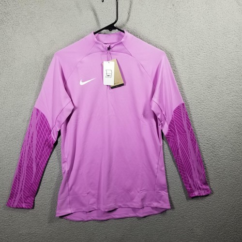 Nike Damen Dri-FIT Strike Langarm Laufen Drill Top Größe Medium Pink