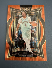 2024-25 Panini Select - Stephon Castle #72 Rookie Prizm Spurs Orange Flash