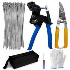 Metal Zip Ties Tool Gun - Trivd Frol One Hand Operation Metal Cable Tie Gun f...