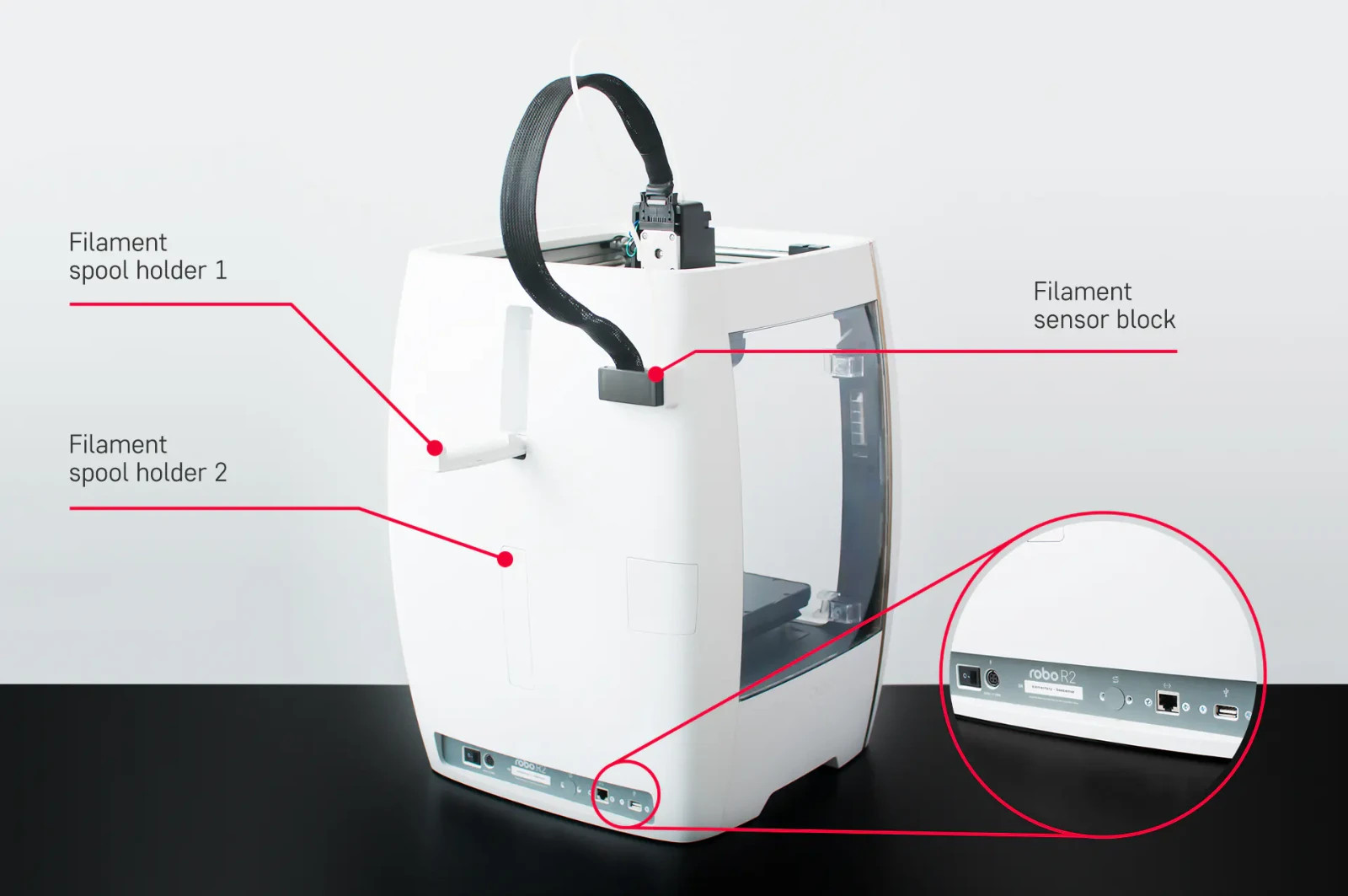 Robo R2 3D Printer Bundle – Ready to Print – Flex Plate, Manual, 20+ Extra Parts