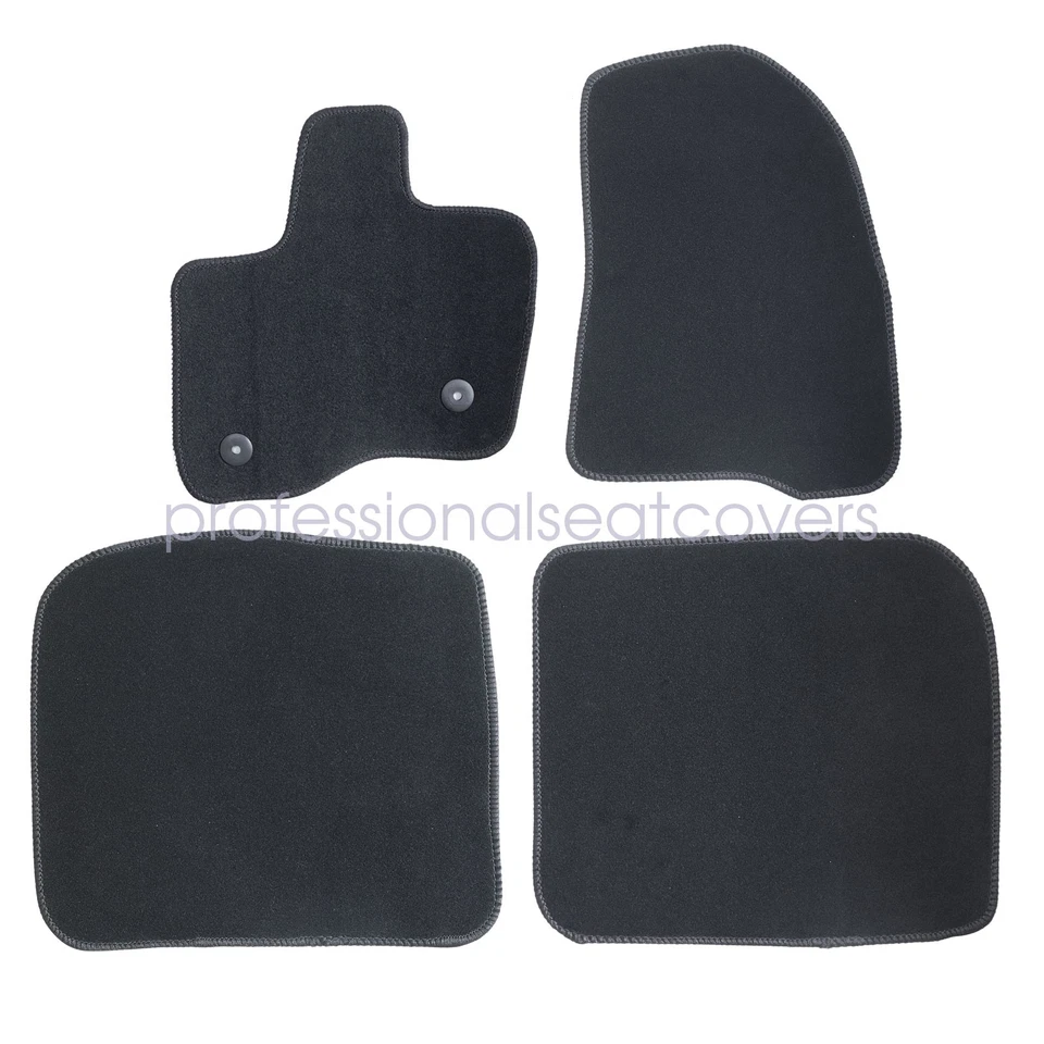 Front & Rear Floor Mats Carpet Waterproof Velour Black For 2010-2019 Lincoln MKT - Image 4 of 4