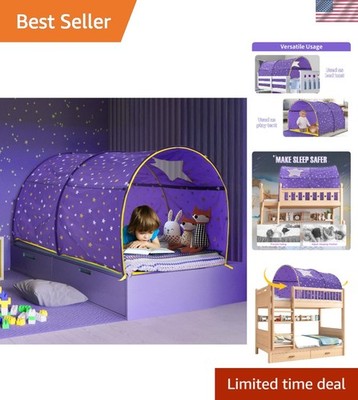 Starlight Bed Canopy for Twin Beds - Magical Playhouse Tent in Purple