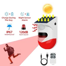 Tuya Smart WiFi Infrared Motion Detector Solar Outdoor PIR Wireless Strobe Siren