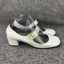 ✅Womens VTG Chandler’s French Room Originals White Leather Mary Jane Dance Heels