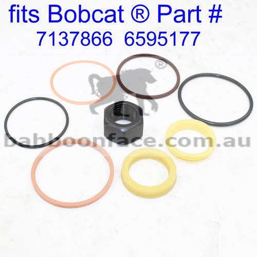 fits Bobcat Hydraulic Boom Cylinder Ram Seal Repair Kit 7137866 6595177 E10 E10E - Picture 4 of 10