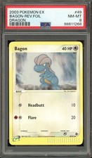 Pokemon Bagon EX Dragon Reverse Holo #49 PSA 8
