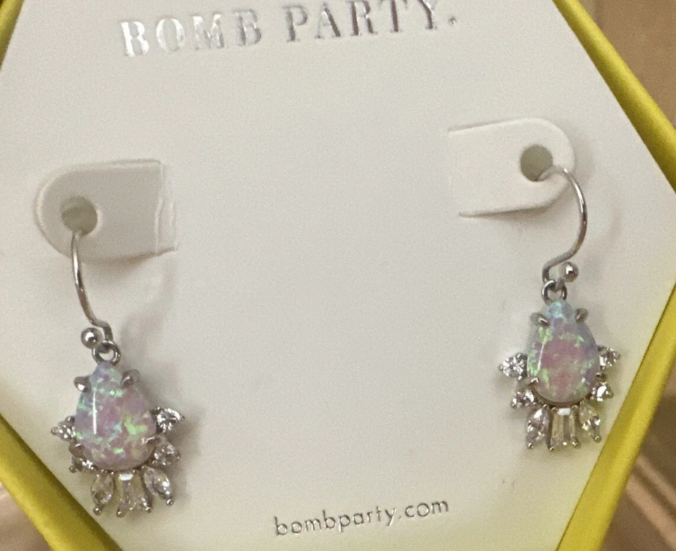 Pendientes Bomb Party - RBP3709 - Ópalo de Fuego Rosa Claro Foto 2 de 4