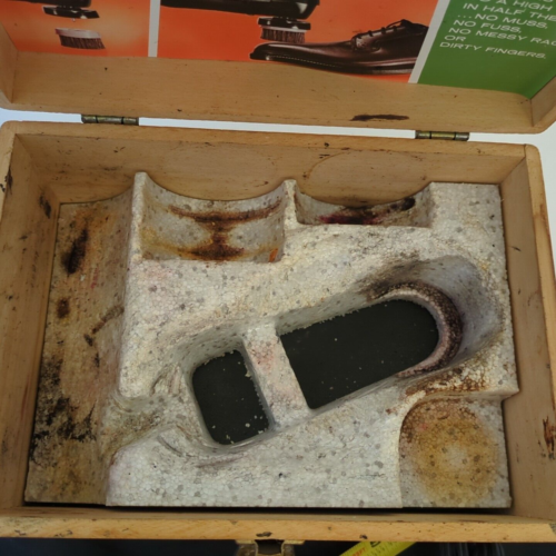VTG Ronson Roto-Shine Magnetic Electric Shoe Polisher Kit In Wood Case Tested - Picture 8 of 19