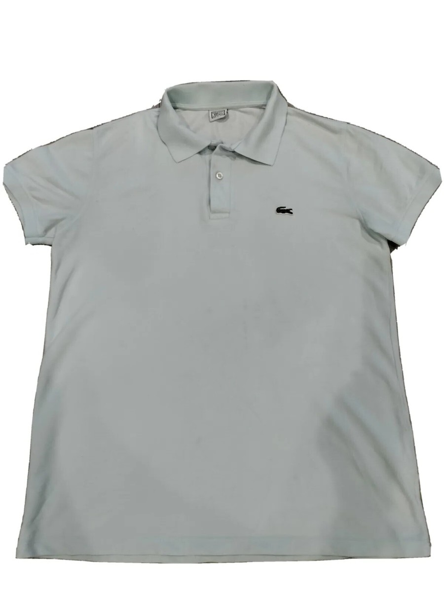 Men's Genuine Vintage LACOSTE Light Blue Polo Shirt Made In FRANCE Small