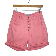 Vintage 90s Limited Jeans Salmon Pink High Waisted Mom Shorts