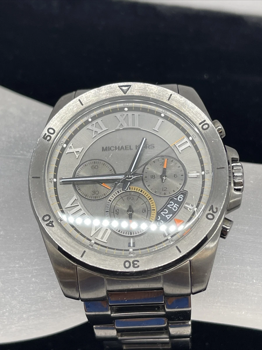 Michael Kors Brecken Chronograph Ion Plated Grey Dial 44mm Men s Watch MK8465
