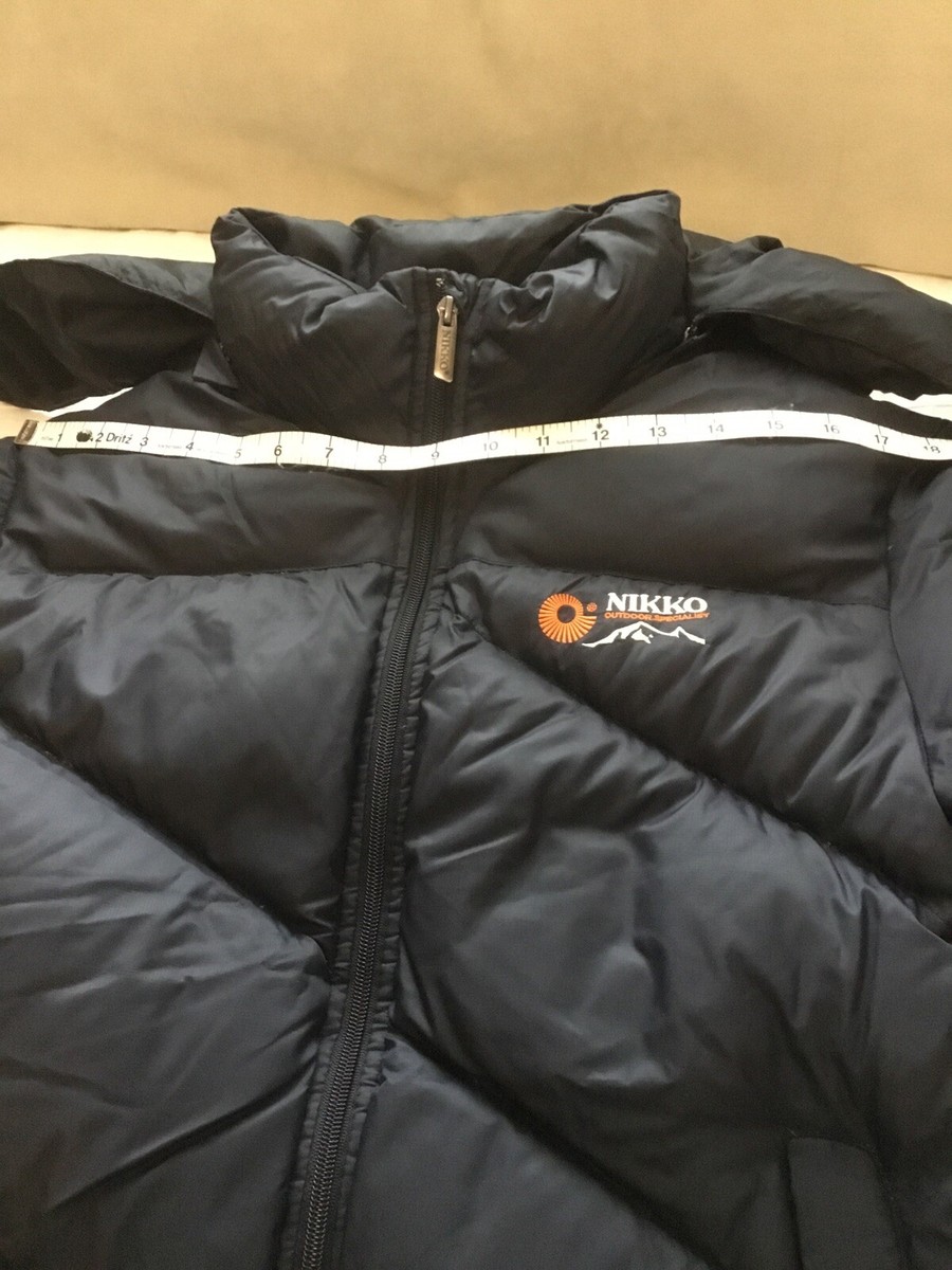 Nikko Outdoor Women Black Canadian Down Puffer Coat Medium Fit EUC View 5