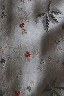 LIBERTY SEIDENKRAWATTE CHAMPAGNER GRÜN & ORANGE BLUMENKÖPFE EIN MODISCHER HOCHZEITSKLASSIKER