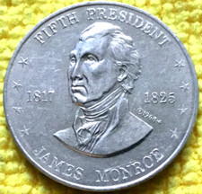 1968 Shell’s Mr. President Coin Game, James Monroe, #107549, Franklin Mint