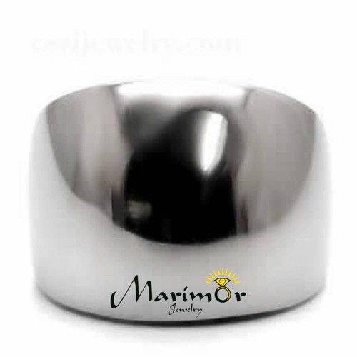 High Polished Stainless Steel Classic Tapered Band Fashion Ring Women Size 5-10 - Picture 2 of 7