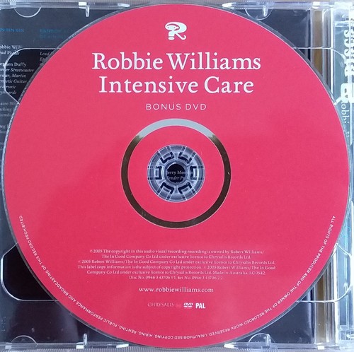 Robbie Williams - Intensive Care Promo + DVD. 2005 Aussie 12 Track CD EX - Picture 5 of 8