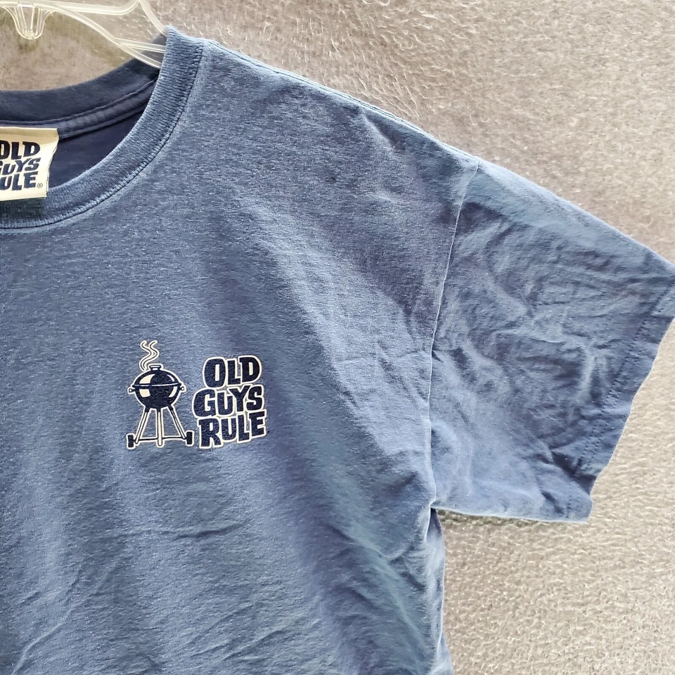 Camiseta Old Guy Rule Hombre Grande Azul Logo Gráfico Ahumar Caliente Y Sazonada Camiseta Foto 2 de 4