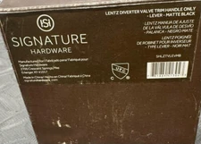 Signature Hardware SHLZTVLEV Lentz Handle Only - Less Trim Plate - Matte Black