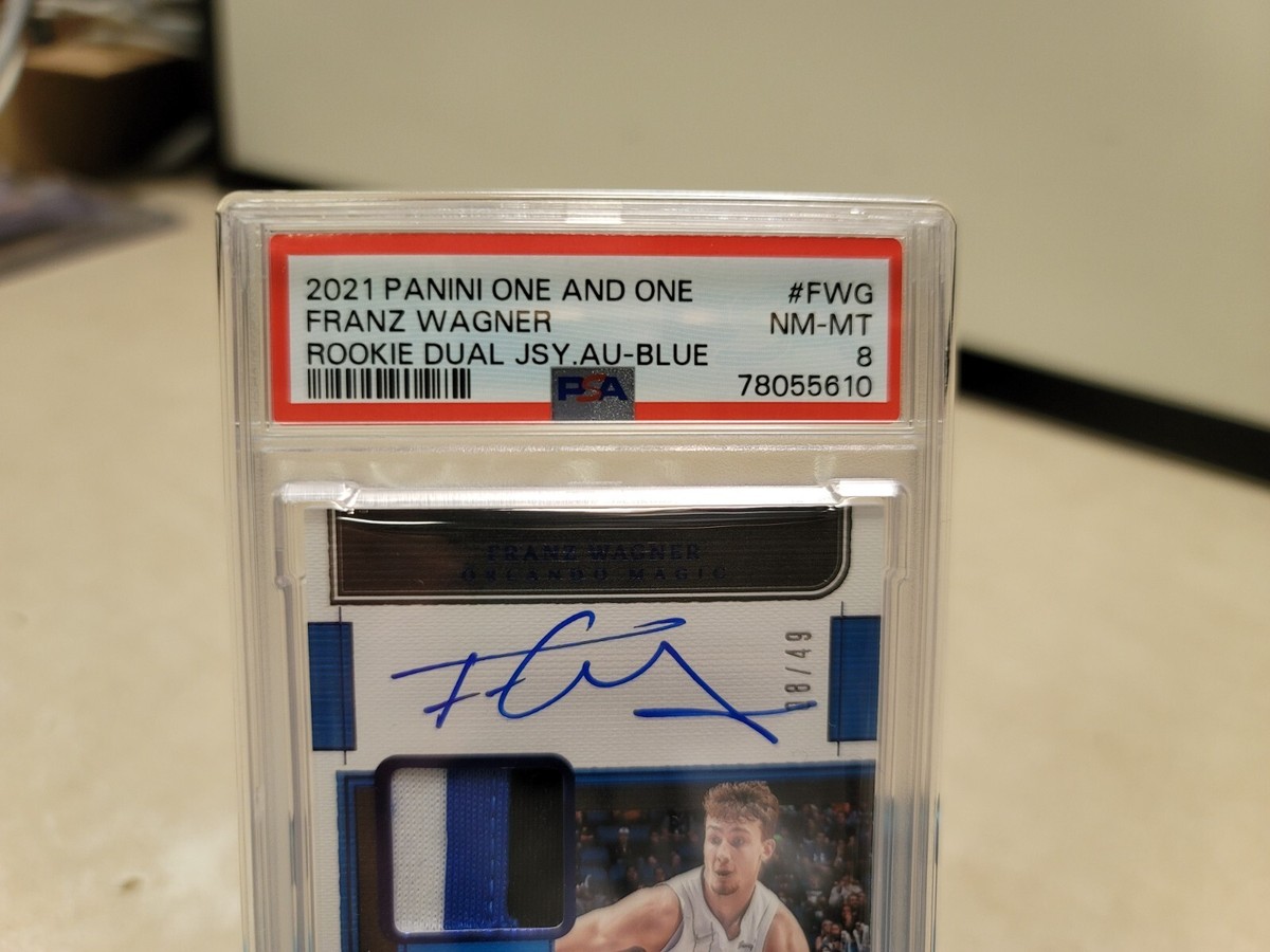 2021-22 Panini One And One Blue Franz Wagner RPA Dual Rookie Patch 