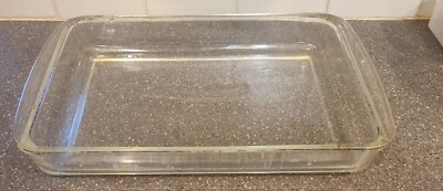 Vintage PYREX 232 Clear Glass 11 x 7 x 1.5 Casserole Dish 2 Qt Baking Pan