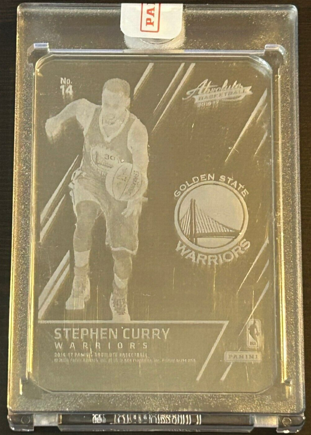 2016-17 STEPHEN CURRY Panini Absolute Memorabilia Basketball GLASS ~ Warriors SP