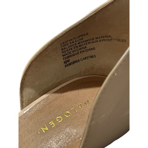 Halogen Womens Heels Audrey Ankle Strap Sandal Nude Patent Leather Size 8.5 - Picture 9 of 9