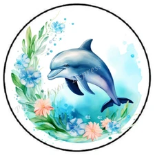 BEAUTIFUL DOLPHIN ENVELOPE SEALS LABELS STICKERS PARTY FAVORS