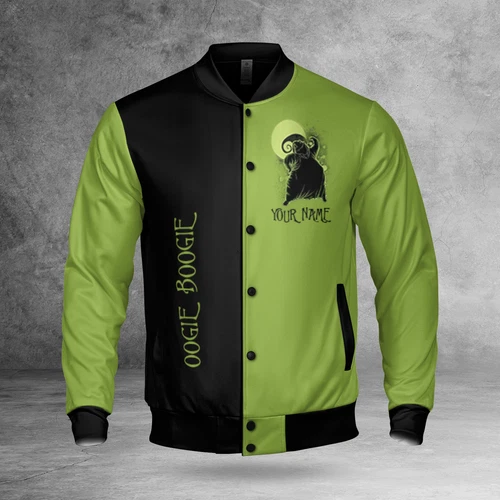 Personalized Oogie Boogie Nightmare Before Christmas Black & Green Jacket