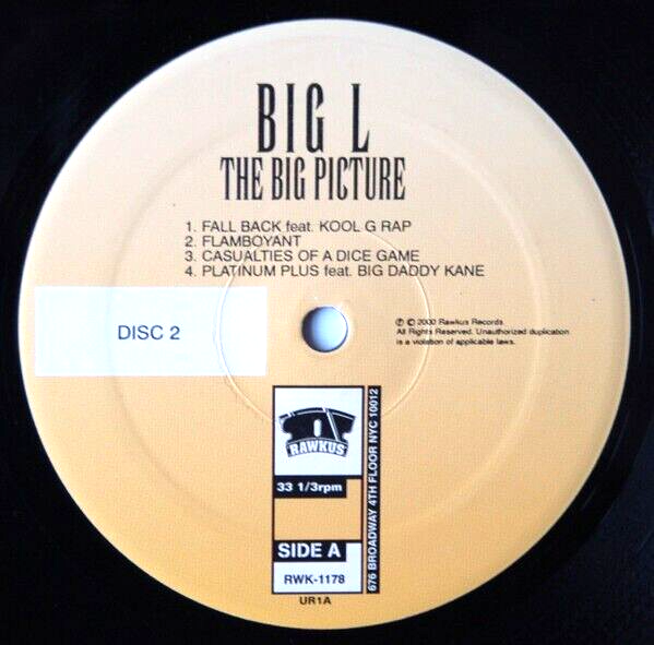 【USオリジナル盤 】 BIG L BIG L / THE BIG PICTURE / U.S. オリジナル盤 - 洋楽新品