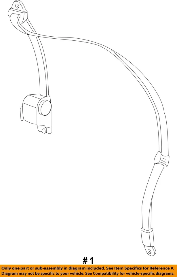 Used Front Left Seat Belt Front fits: 2010 Ford Expedition bucket seat driver re Foto 4 de 4