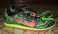 NIKE Zoom Rival D 8 Lime Green Black Mid Distance Track Spikes NEW Mens 12.5