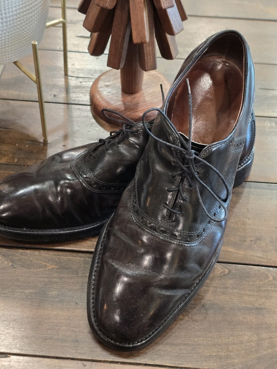 Allen Edmonds Polo Oxfords Black Leather Lace Up Dress Shoes  display picture 2