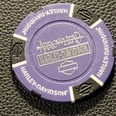 ARROWHEAD HD ~ ARIZONA (Purple/Black) Harley Davidson Poker Chip