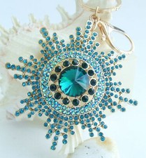 Luxury Sunflower Keychain Pendant Rhinestone Crystal K06014