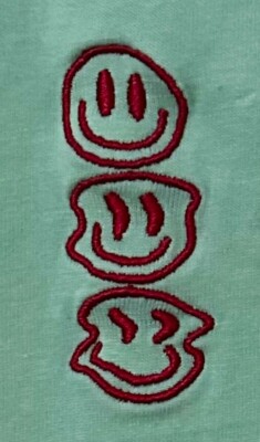 Dutch Bros MELTING SMILEY FACE Women's Large Mint Green Tank Top Employee Crew