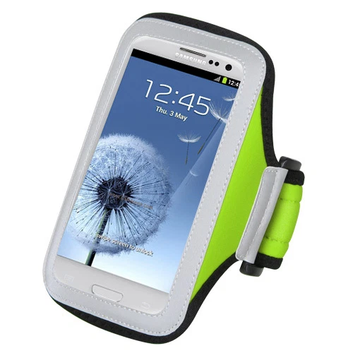 Vertical Pouch Universal Green Sport Armband for Galaxy S8, Galaxy S7, GalaxyS6 - Image 2 of 4