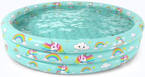 Inflatable Baby Kiddie Pool - Kids Paddling Toddler Baby Swimming Pool Blow up B - Picture 9 of 12