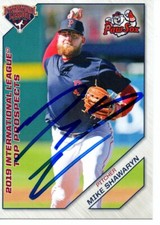 Mike Shawaryn 2019 Pawtucket Red Sox International Top Prospects Signed Card