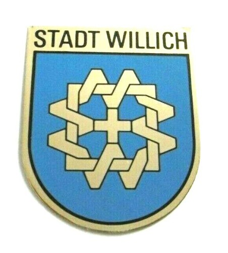 Souvenir-Aufkleber City Willich Viersen Lower Rhine Arms NRW 80er Classic Car