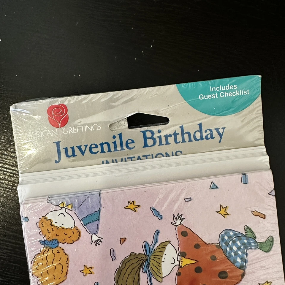 Invitaciones de cumpleaños para niños sello vintage años 80 nuevas 8 unidades selladas HORA DE FIESTA Foto 3 de 4