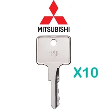 10 Ignition Key For CAT Mitsubishi Forklift Keys Replaces Keys Marked 123243