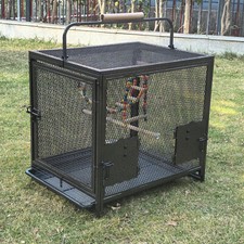 Tragbar Vogelkäfig Reisevogelkäfig mit Handgriff Vogelvoliere Kleintierkäfig DE